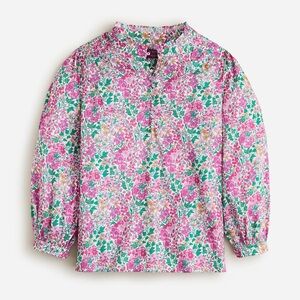 Puff-sleeve popover top in Liberty® Edna Floral fabric